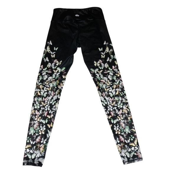 ALO Yoga Airbrush Butterfly Leggings Black Size XS - Picture 4 of 7